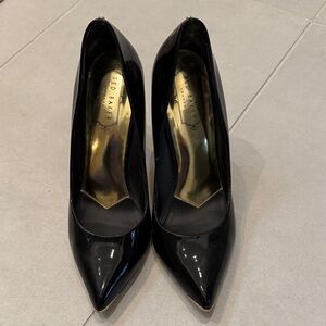Ted Baker Black Patent Pointed Toe Heels